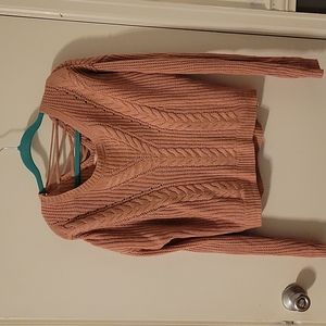 Pink knit sweater